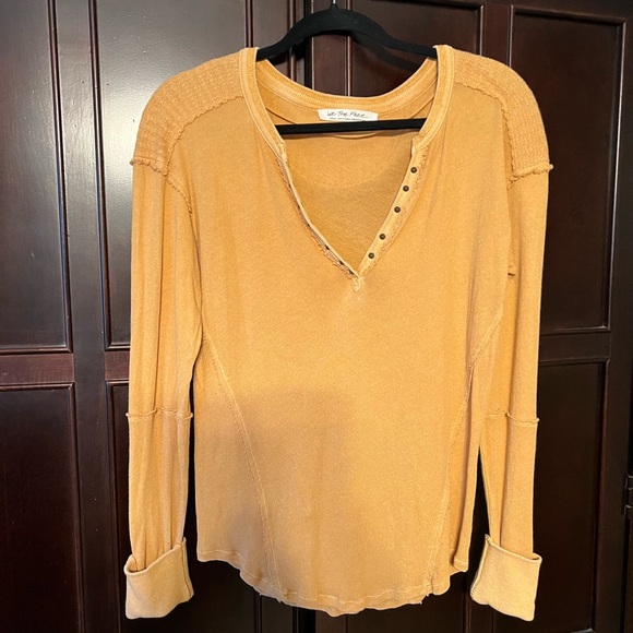 Free People Military Mix Henley - Athenian Bronze Size Small - Picture 5 of 6